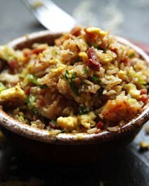 Fried Rice with Ham and Shrimp