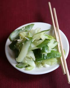Smashed Cucumbers with Ginger