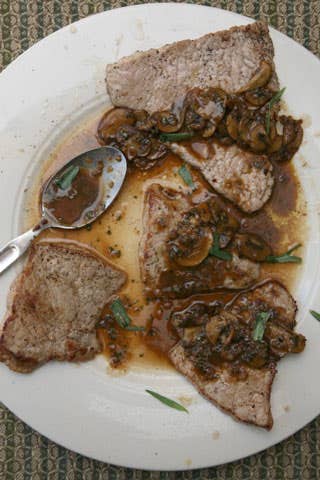 Veal Paillards with Chasseur Sauce