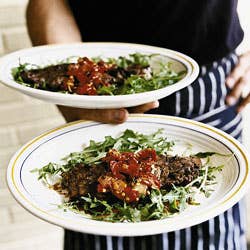 Manzo ai Ferri (Grilled Skirt Steak with Grilled Chiles)
