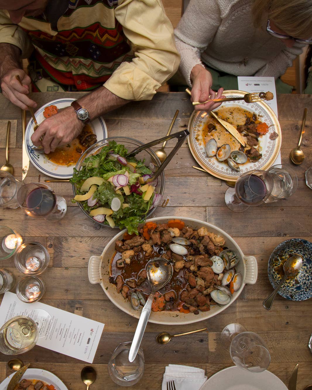 Overhead Table Shot, Saveur Suppers
