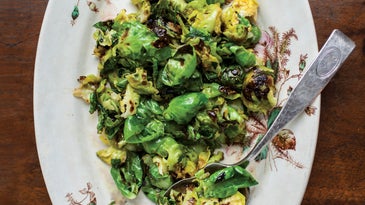 Sautéed Brussels Sprout Leaves