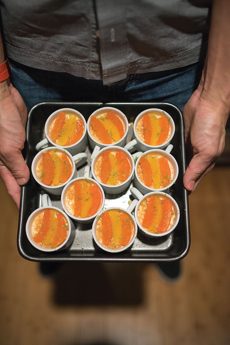 Lemon Possets with Pan-Fried Shortbread Crumbs