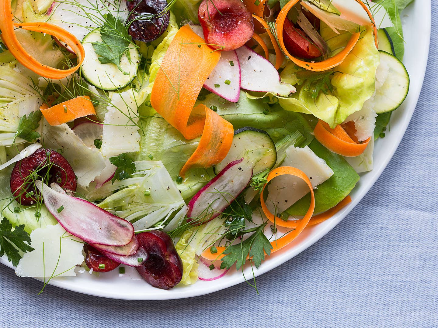 Seasonal Bibb Lettuce Salad with Shaved Vegetables and Herbs