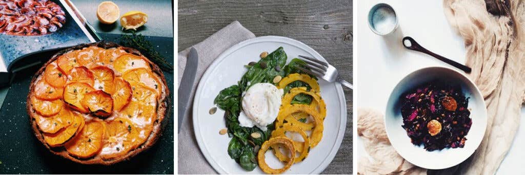Curry roasted delicata squash, wilted spinach