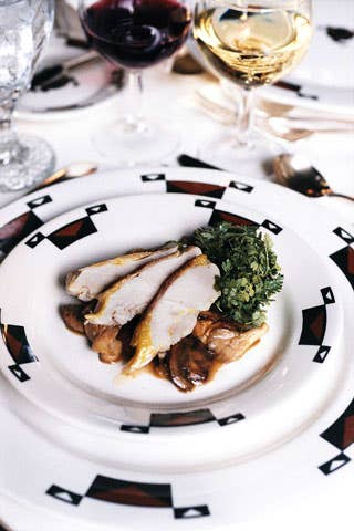 Breast of Pheasant with Wild Mushroom Ragout and Chervil Salad