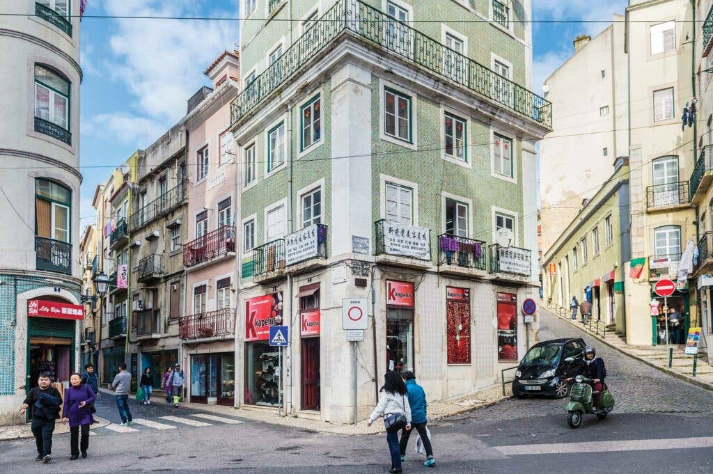 The hilly streets of Mouraria