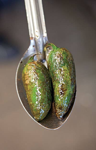 Fried jalapeños at La Abeja