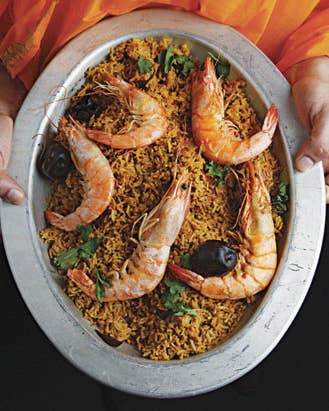 Shrimp and Rice Pilaf (Machbuss Rubian)