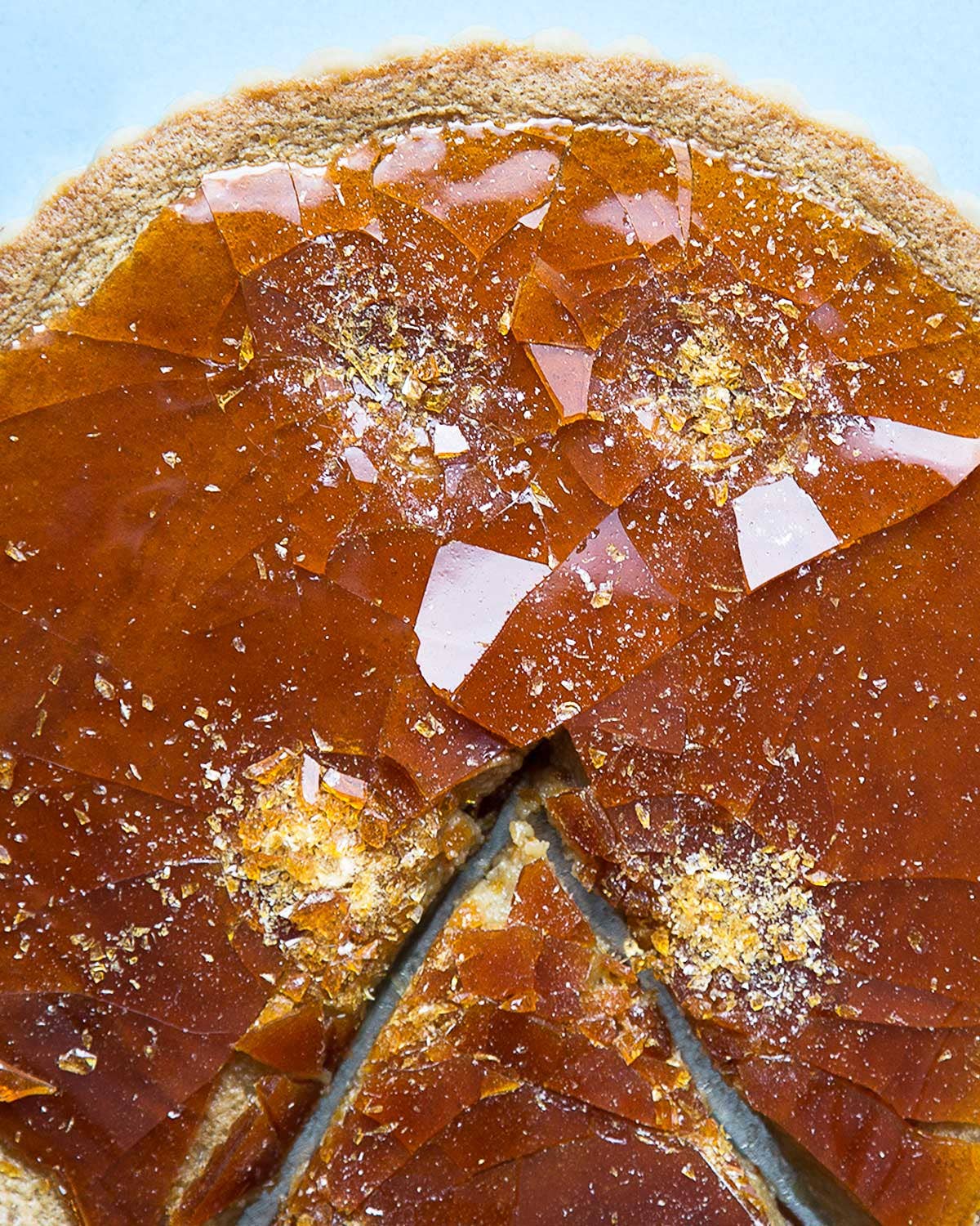 Butterscotch Tart with Cracked Caramel