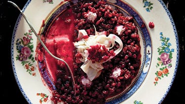Spelt Risotto with Beets and Horseradish