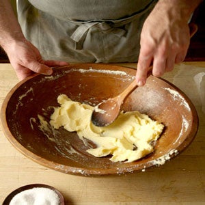 making homemade butter