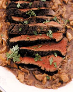 Grilled Elk with Chanterelle Sauce