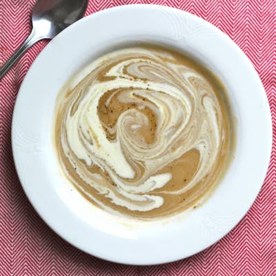 Pear, Shallot, and Delicata Squash Soup