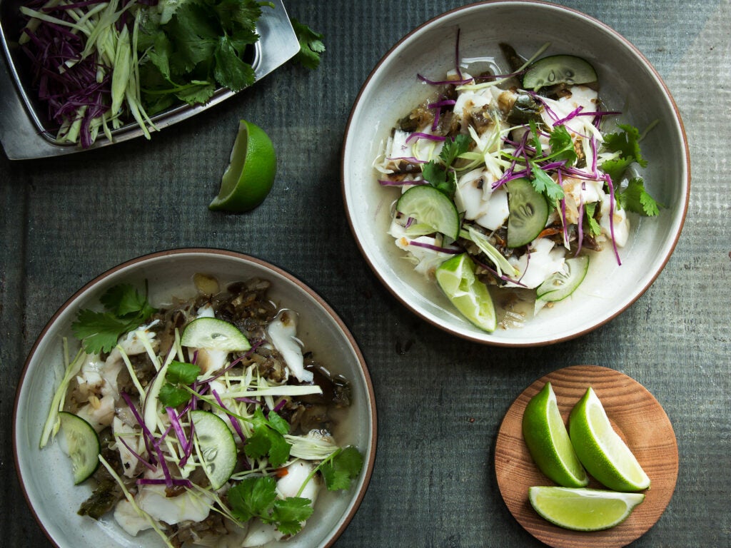 Lao Poached Bass