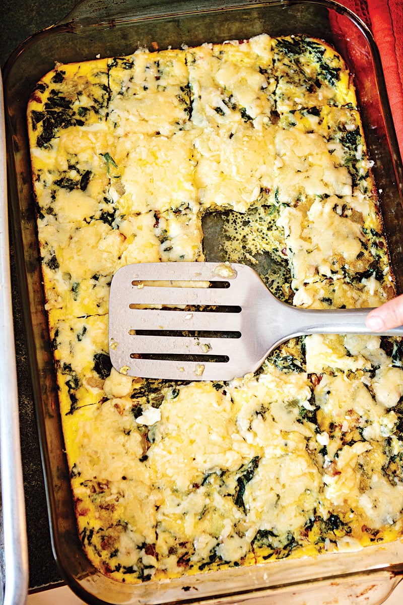 Bacon, Spinach, and Fromage Blanc Frittata Saveur