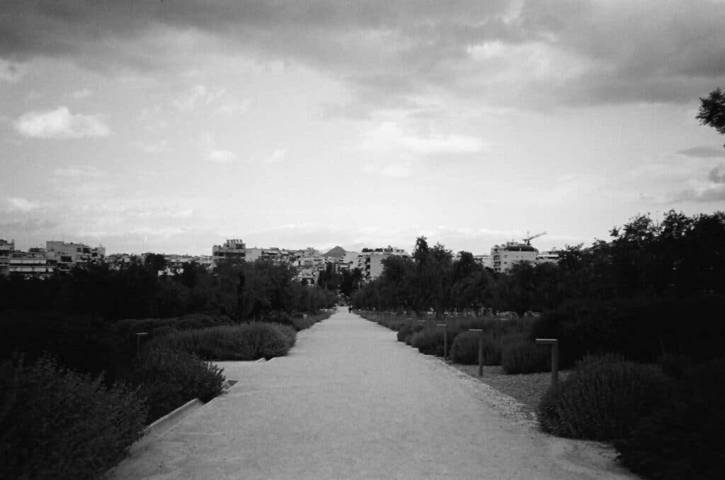 I had never been to the Stavros Niarchos Cultural Center before, and I know I'll be back. There are just way too many things to photograph. This is the view from the center's gardens; you can almost f