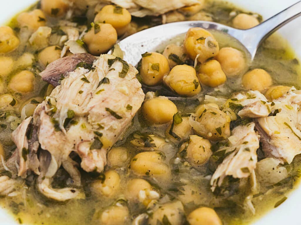 Chickpeas and sea bass in Croatia