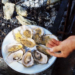 Grilled Oysters with White Wine Butter Sauce - Vindulge