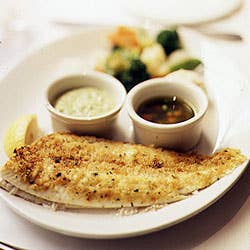 Sole Roasted with Seasoned Bread Crumbs