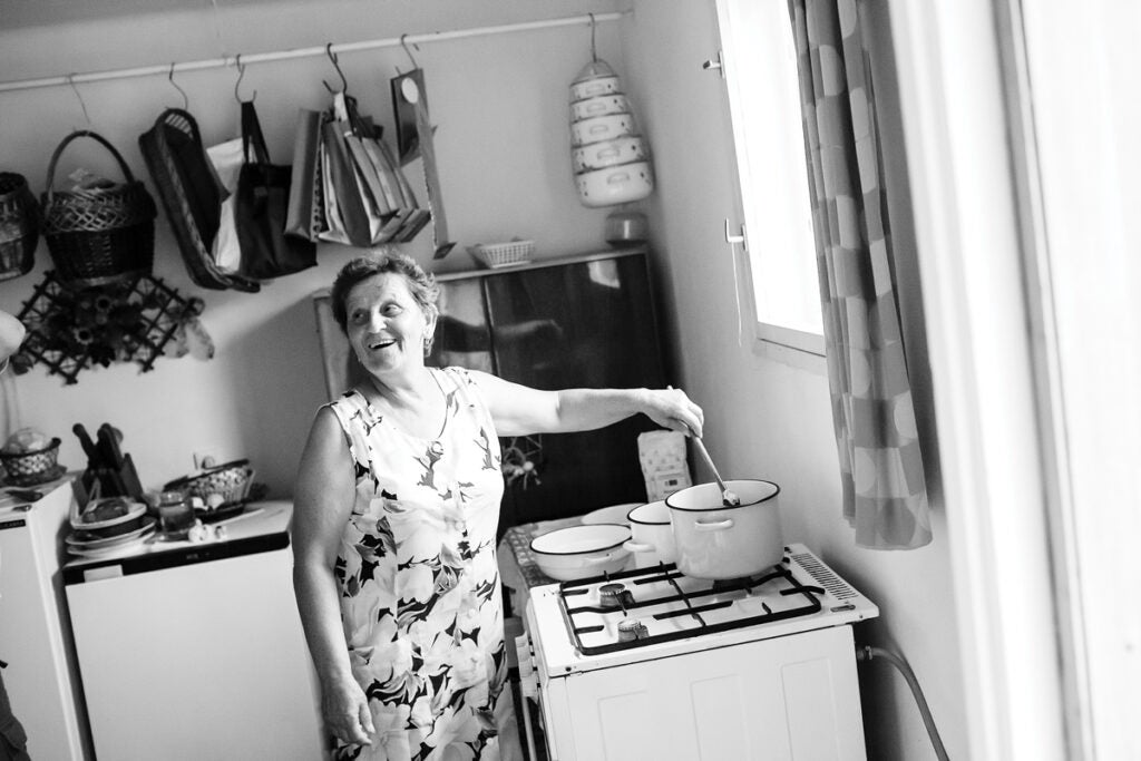 Hungarian woman cooking