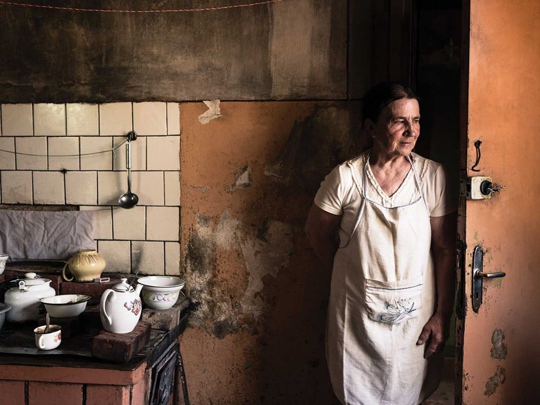 Ruta Gailīte, the town baker of Aloja, Latvia, at home in her kitchen.