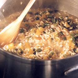 Risotto with Green Beans and Yellow Bell Pepper