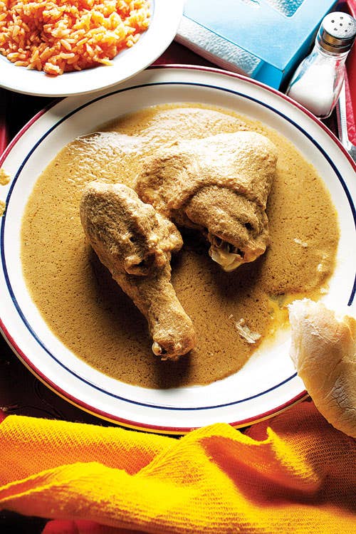 Chicken with Pumpkin Seed-Tomatillo Sauce