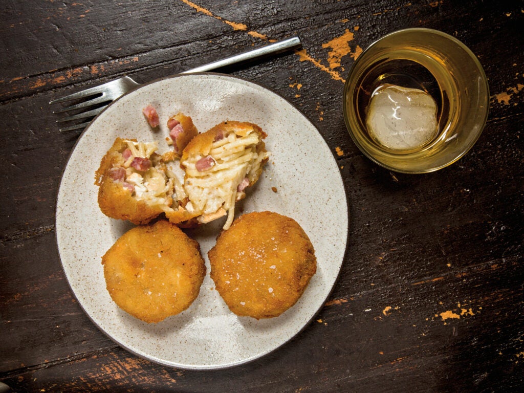 Ham & Smoked Mozzarella Fritters