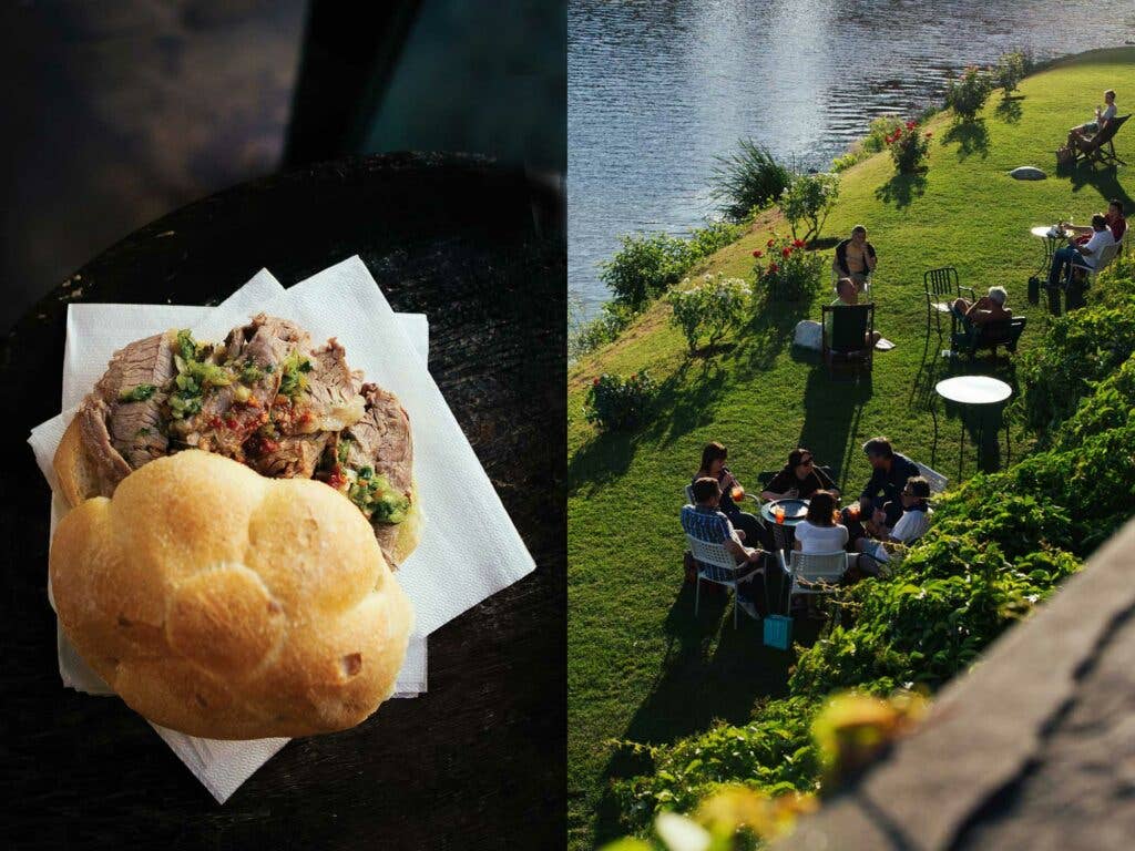 Florence tripe sandwich and landscape