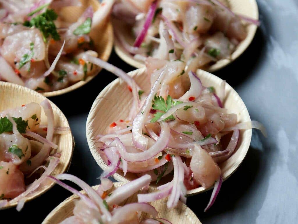 This ceviche carretillero with crispy quinoa was a guest favorite