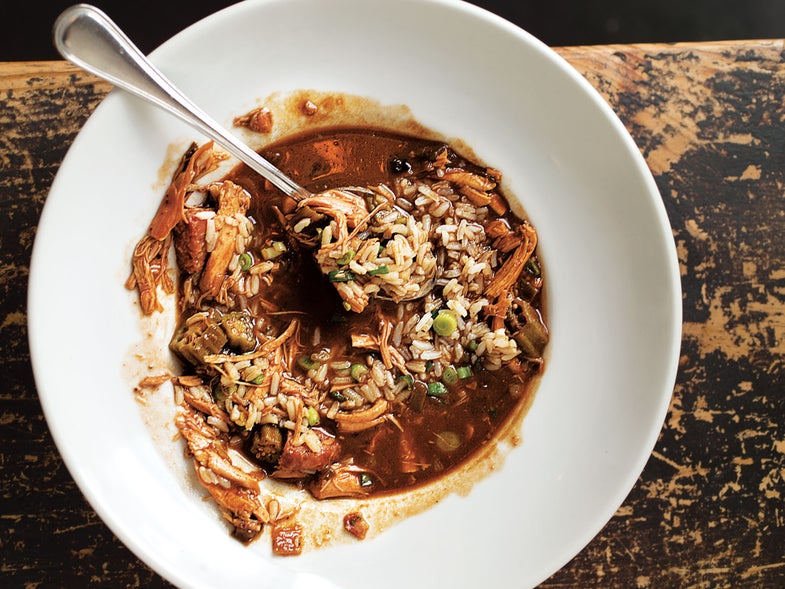 Fried Chicken and Andouille Gumbo