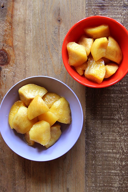 Nectarine Murabba with Cardamom, Lemon and Rosewater