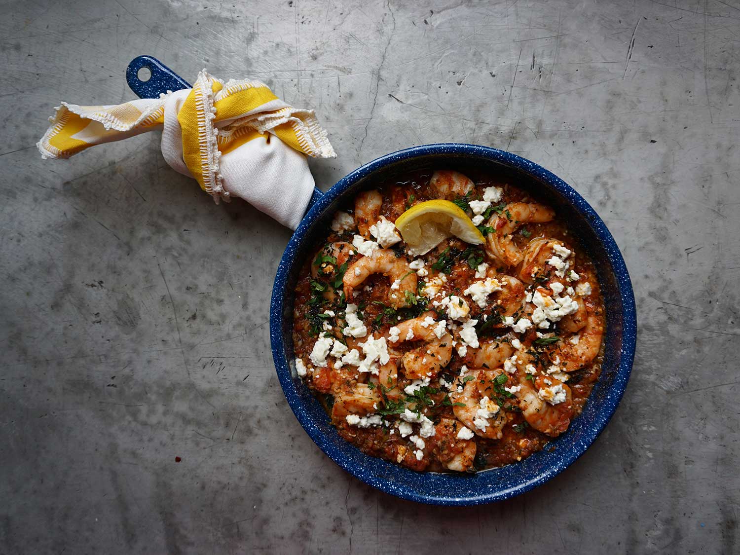 Shrimp with Tomatoes and Feta (Garides Saganaki) | Saveur