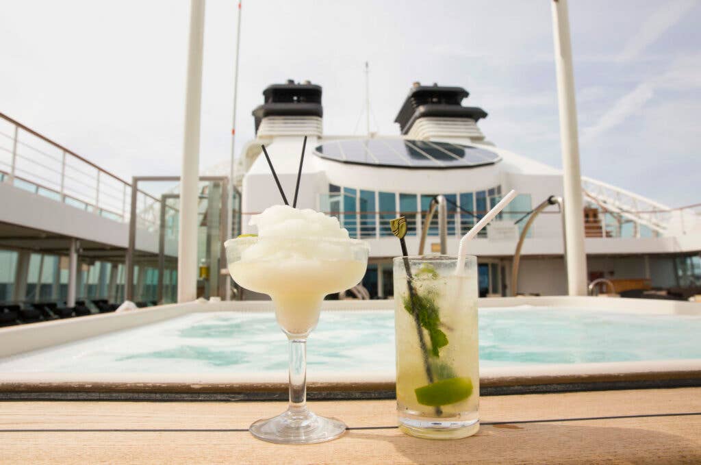 A freshly made margarita aboard Seabourn Odyssey