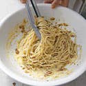 Making Spaghetti alla Carbonara