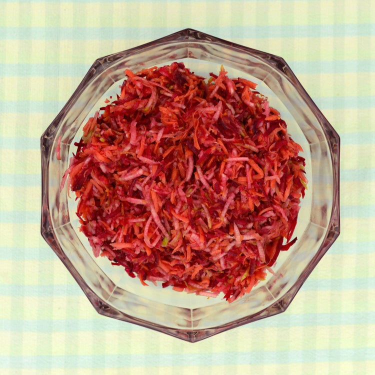 Shredded Apple Beet and Carrot Salad