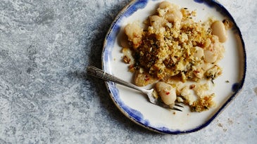 Lima Bean Gratin with Herbed Bread Crumbs