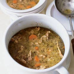 turkey soup with gravy from leftovers