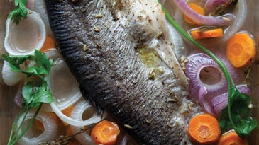 Poached Trout with Onions and Fennel Seeds