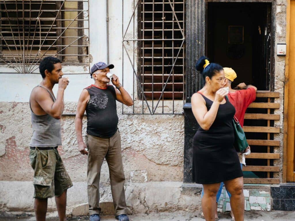 Getting coffee in Cuba