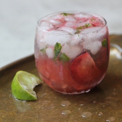 Plum-Basil Gin Fizz