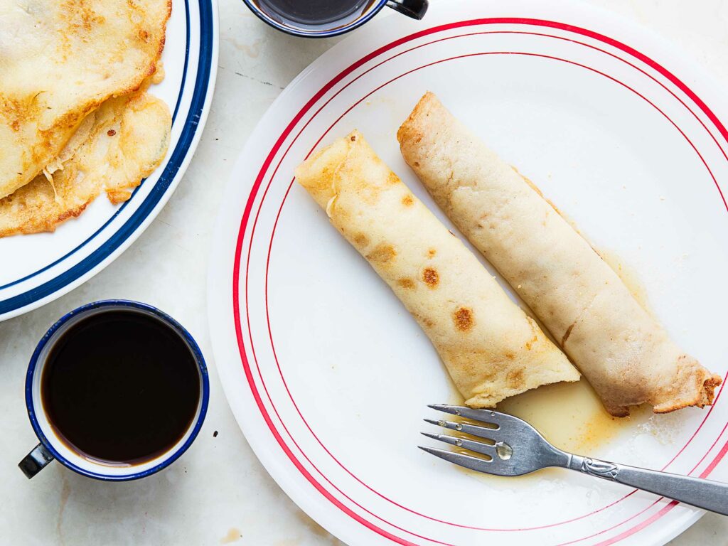 Crepes with Maple Sugar and Syrup