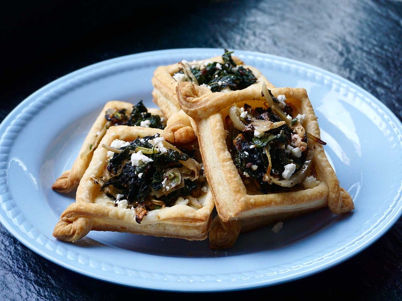 Kale Tarts with Fennel and Olives