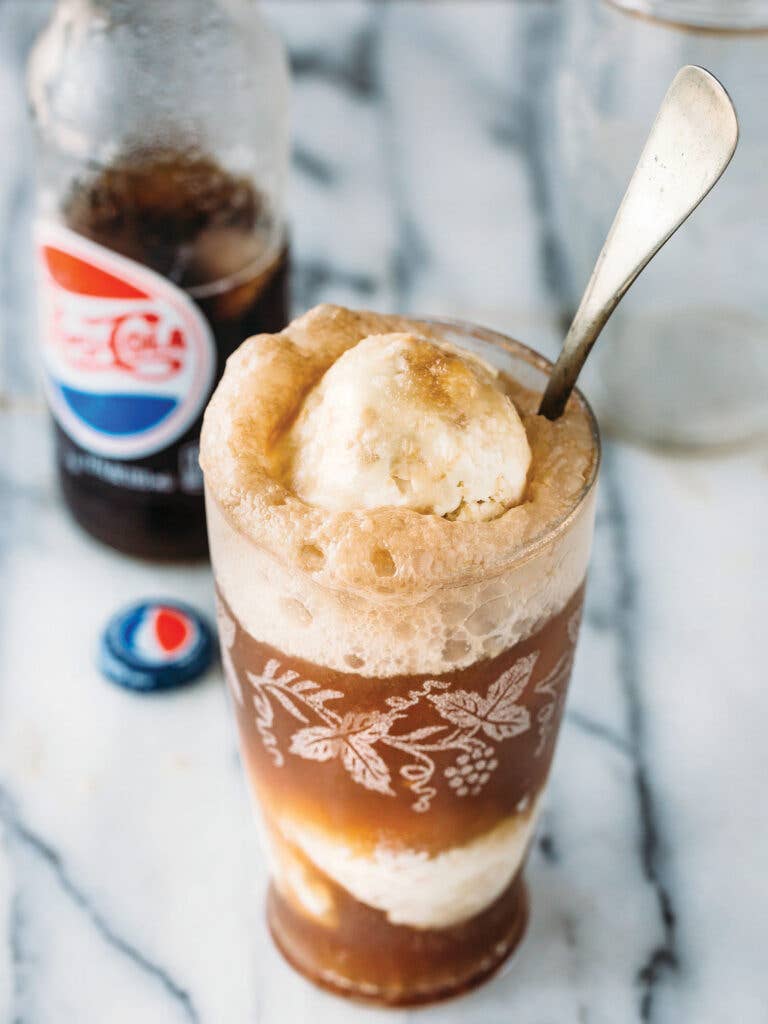 Peanut, Pepsi, and Bourbon Float