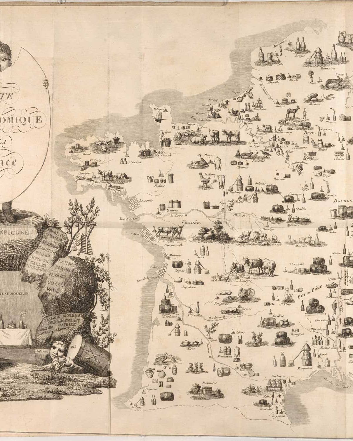 This 200-Year-Old Map Tells You Where All Your Favorite French Foods Come From