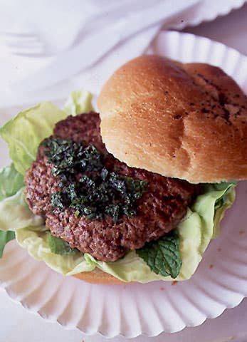 Lamb Burgers with Mint Sauce