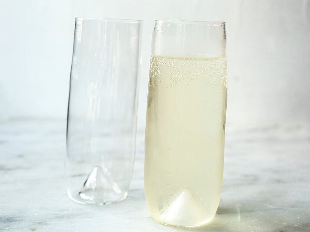 Handmade artisan prosecco glasses from Malfatti glass