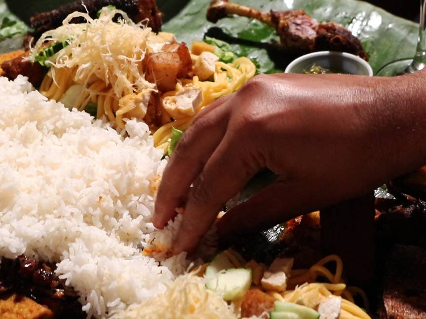 No Plates or Silverware Allowed at This Massive Indonesian Feast