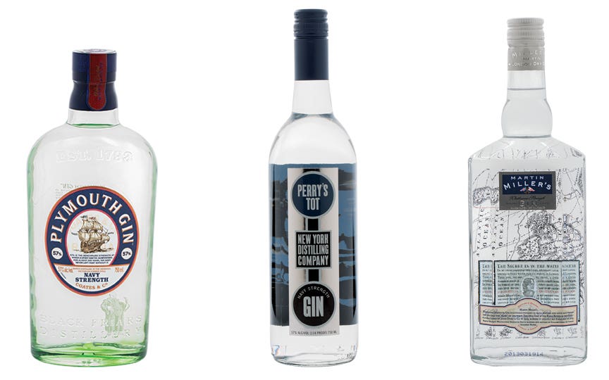 gin, navy strength